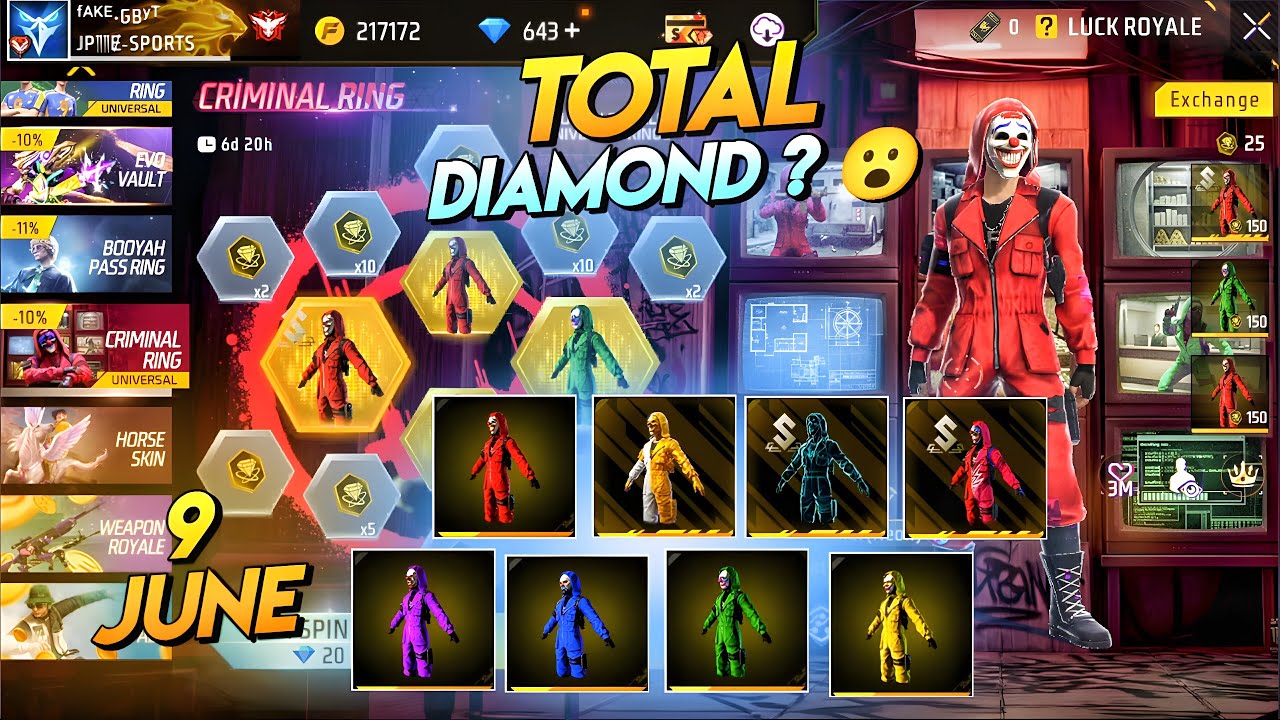 Criminal Bundle Event Free Fire 🤯🥳| free fire new event | ff new event | new event free fire 