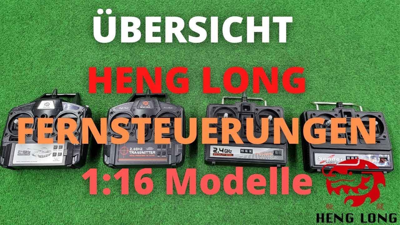 Übersicht Heng Long RC Panzer Fernsteuerungen 1:16 Modelle
