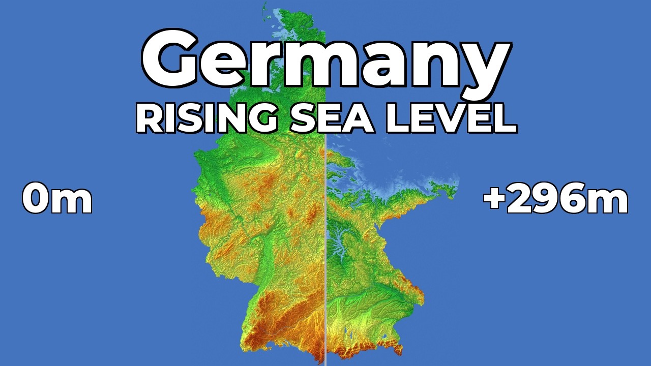 (4K) Rising Sea Level - Germany 🇩🇪 🌊 #geography #map #germany #sealevelrise