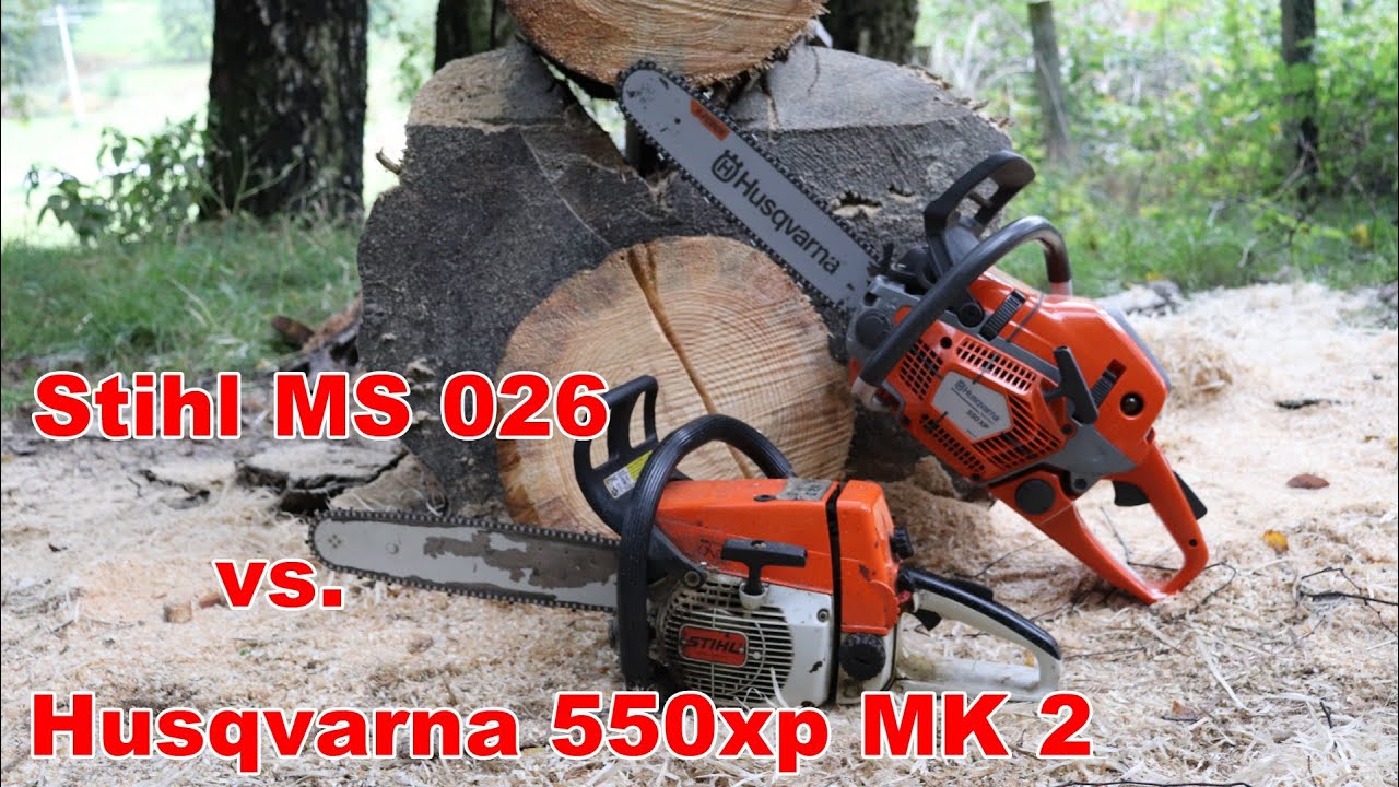 Stihl MS 026 vs. Husqvarna 550xp Mark 2 | Schnitttest und Lautstärkenvergleich | HBNB-Motorsägen