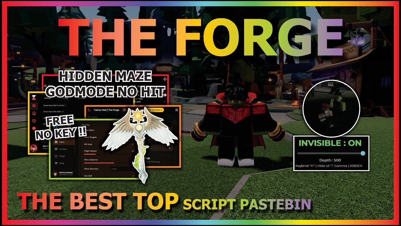 THE FORGE Script Pastebin 2026 AUTO FARM, AUTO QUEST, AUTO FORGE, GODMODE, HIDDEN MAZE (NO KEY) ⚔️