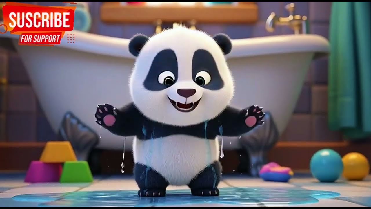 Panda’s Bubbly Bath & Sleepy Night 🐼🛁🌙✨