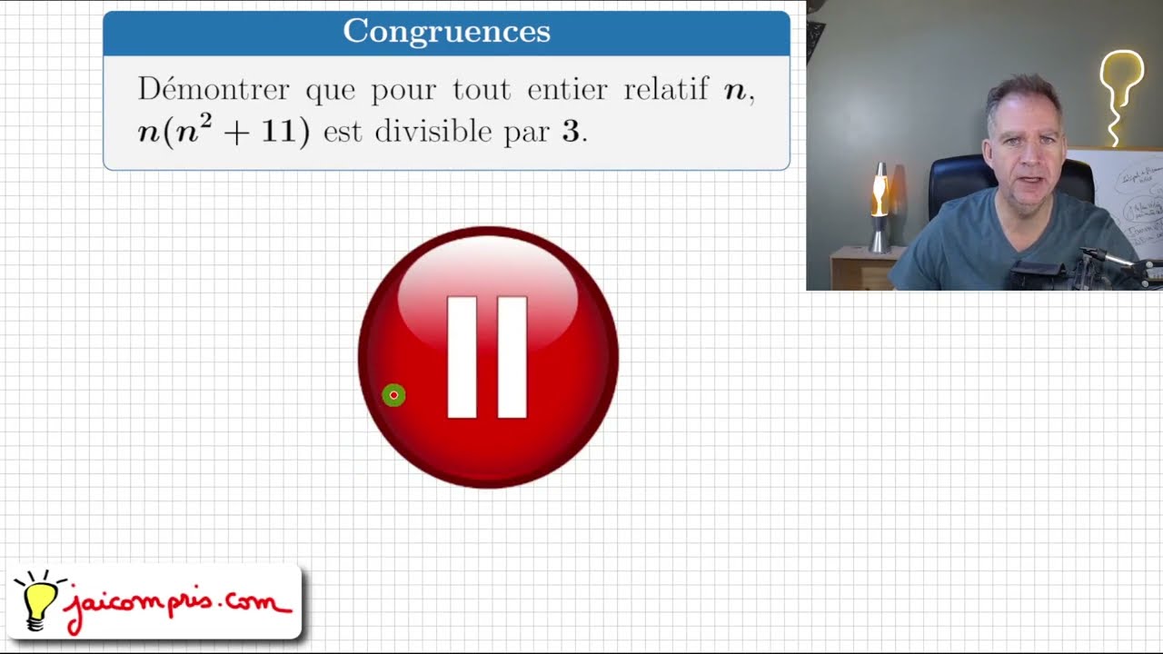utiliser les congruences pour montrer que n(n²+11) est divisible par 3 • table modulo [n] maths