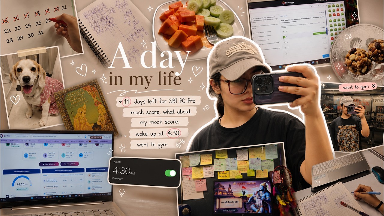 🤧12 Days Left for SBI PO 🚨| 2 Mock Tests Every Day💕| 96+ %ile in SBI PO Pre 🎯🧿| A Day in My Life🦋
