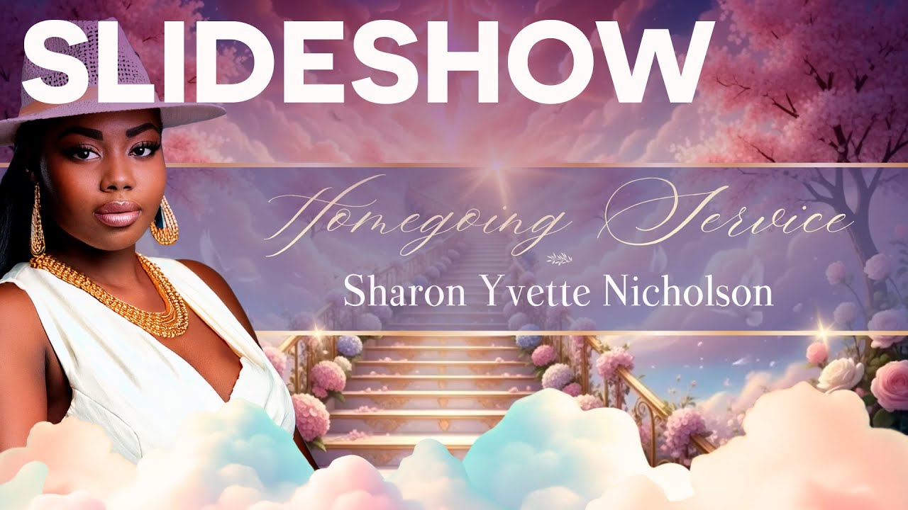 Heaven Stairway Funeral Slideshow Template, w/audio Canva Memorial Video #FuneralTemplate #Memorial