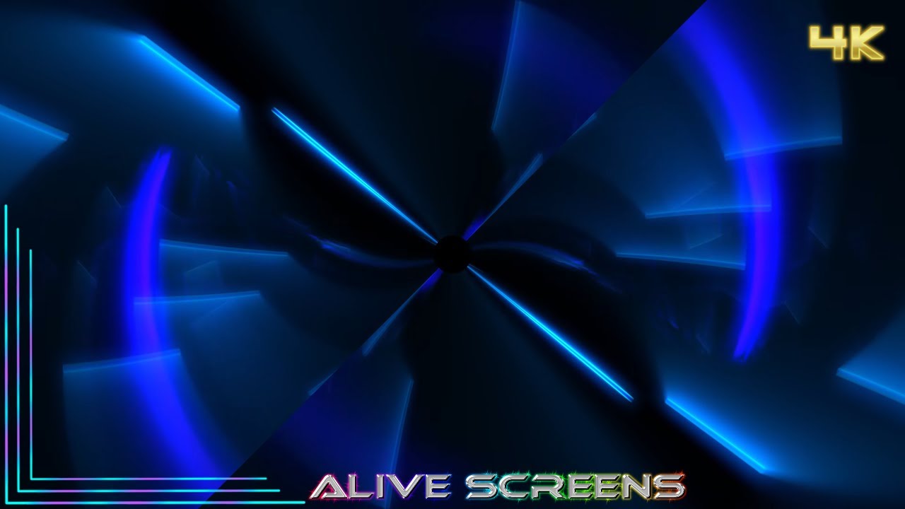 4K Blue Beams VJ Loop Background Ambient Monochrome 1 Hour Screensaver