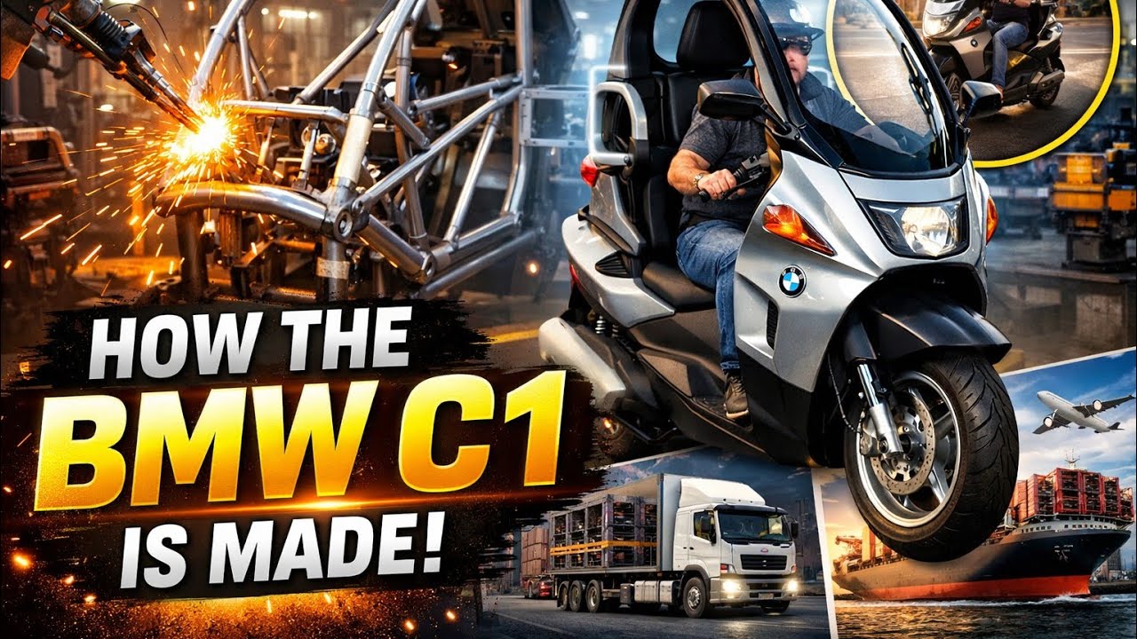 Inside the Factory: How the BMW C1 Roofed Scooter Is Made | Full Production Process