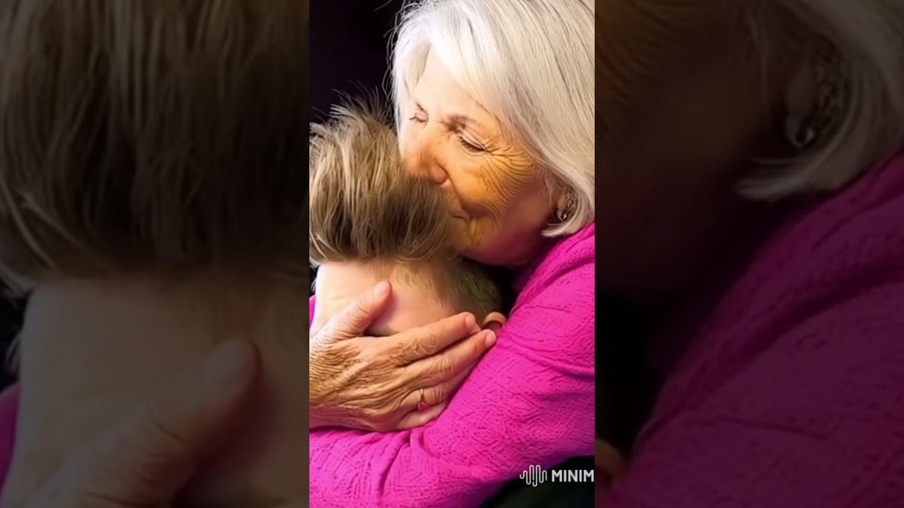 Pyndzel płacze i przytula go babcia