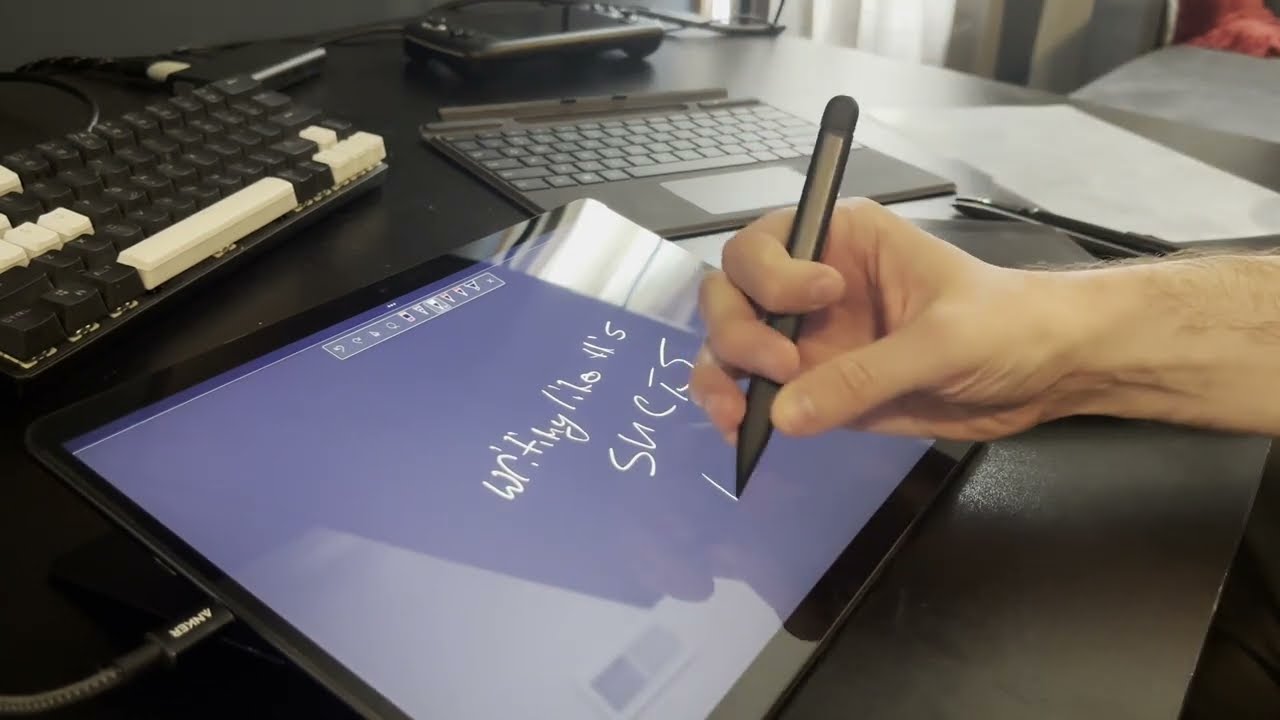 Microsoft Surface Pro 9 vs  Boox Tab Mini C Writing Comparison