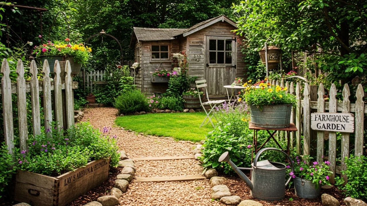 12 Cozy Farmhouse Garden Ideas 🌿 Rustic Charm & Outdoor Beauty for Your Yard