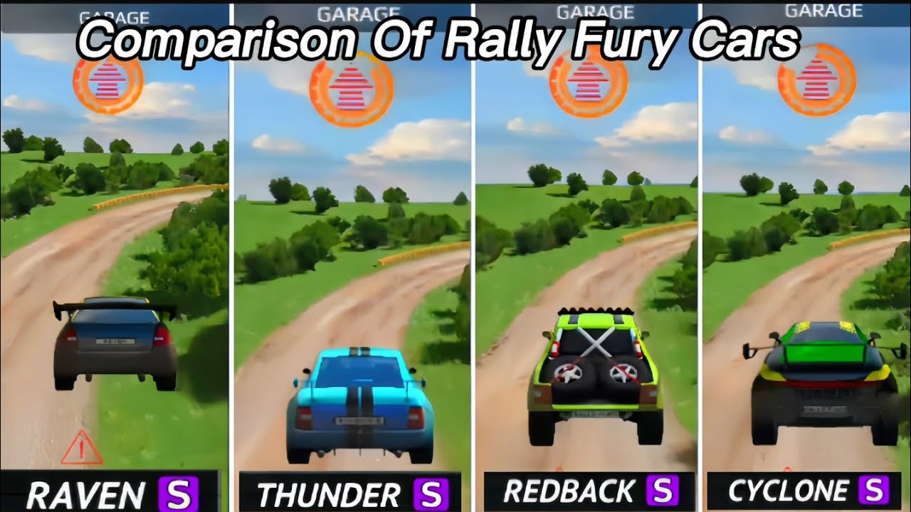 Comparison Of Rally Fury Cars Reven vs Thunder vs Redback vs Cyclone 🔥