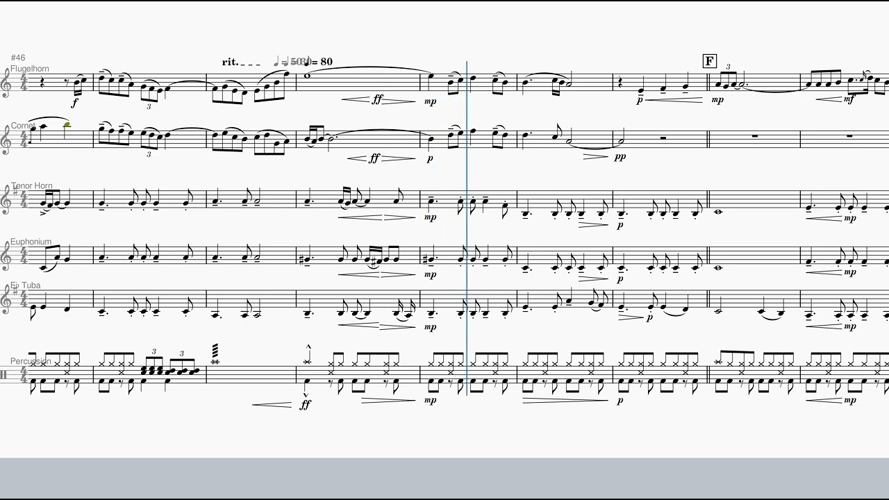 Concerito de Aranjuez (Flugelhorn Solo), Brass Quintet & Perc, J Rodrigo, arr: Harmer Borstall