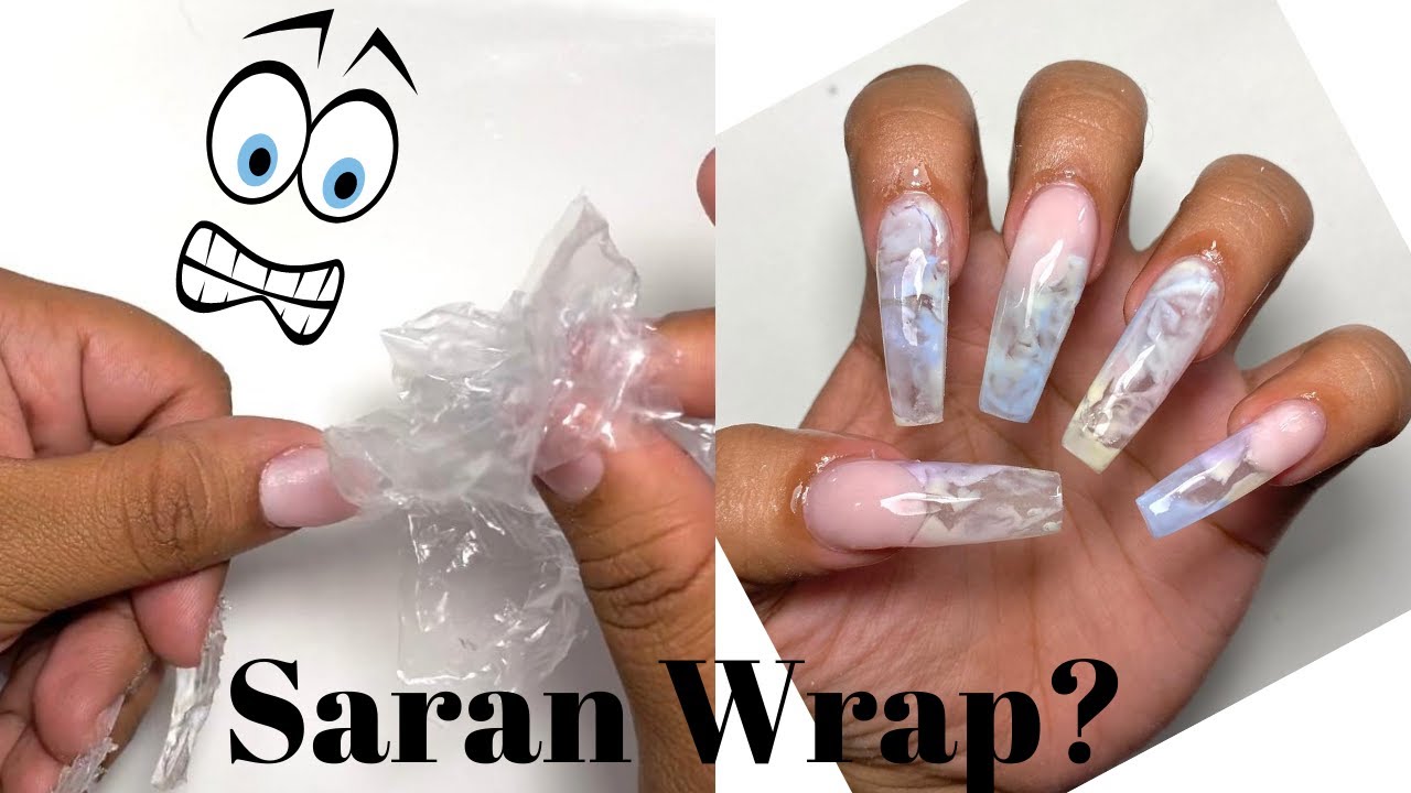 SARAN WRAP NAILS ? NAIL HACK