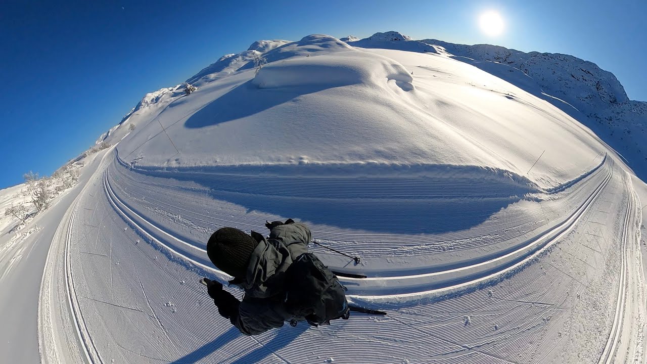 360 vr winter wonderland skiing