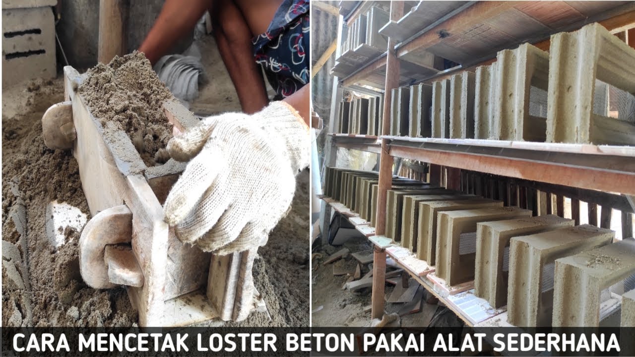 Cara mudah mencetak loster beton kwalitas super |Loster Kawat Ram Nyamuk