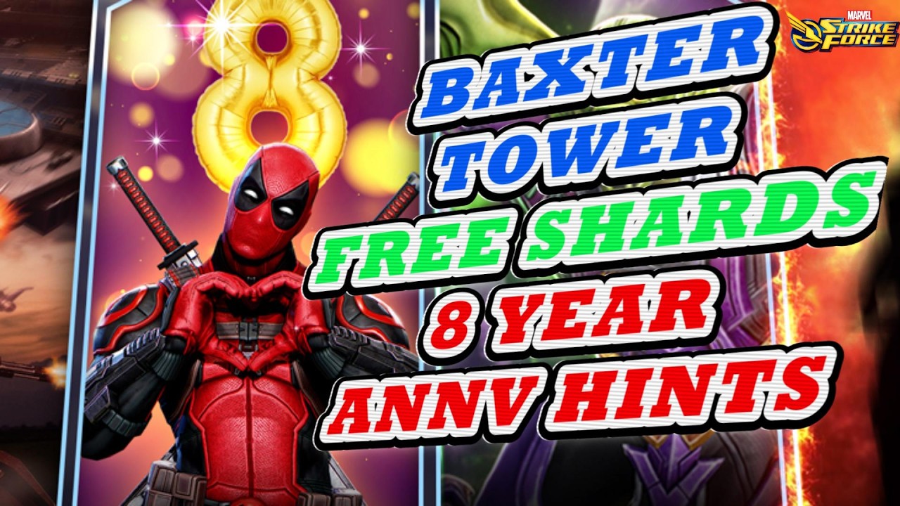 FREE DARKSTAR SHARDS- BAXTER TOWER - 8 YEAR ANNIVERSARY HINTS - #MSF #MARVELSTRIKEFORCE #crucible
