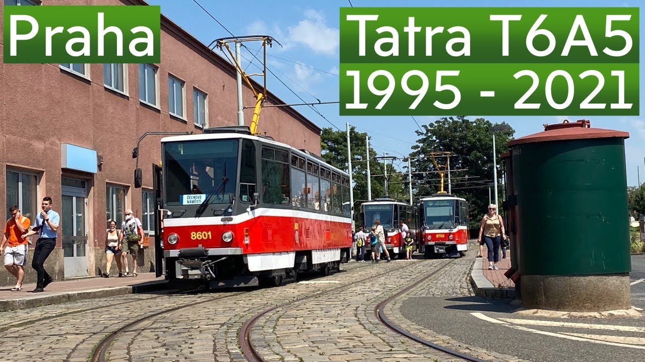 Последний день эксплуатации трамваев Tatra T6A5 в Праге