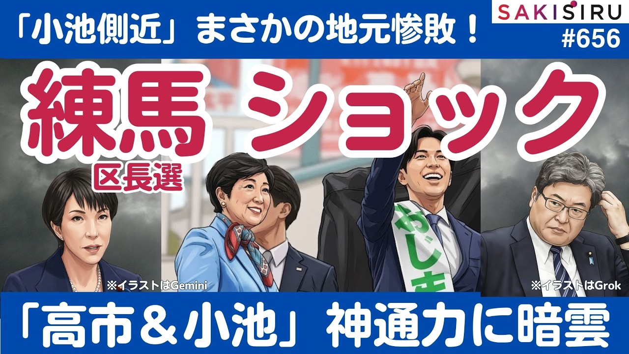小池側近まさかの惨敗！「練馬ショック」高市＆小池効果不発、自民黄信号点滅🟡【4/13 SAKISIRU】