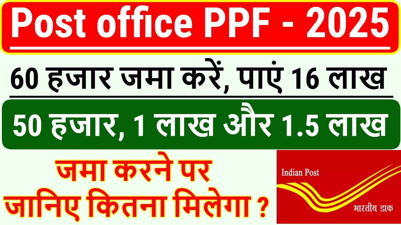 Post Office PPF Scheme 2025 Account in Hindi | Public Provident Fund in Post Office | PPF calculator