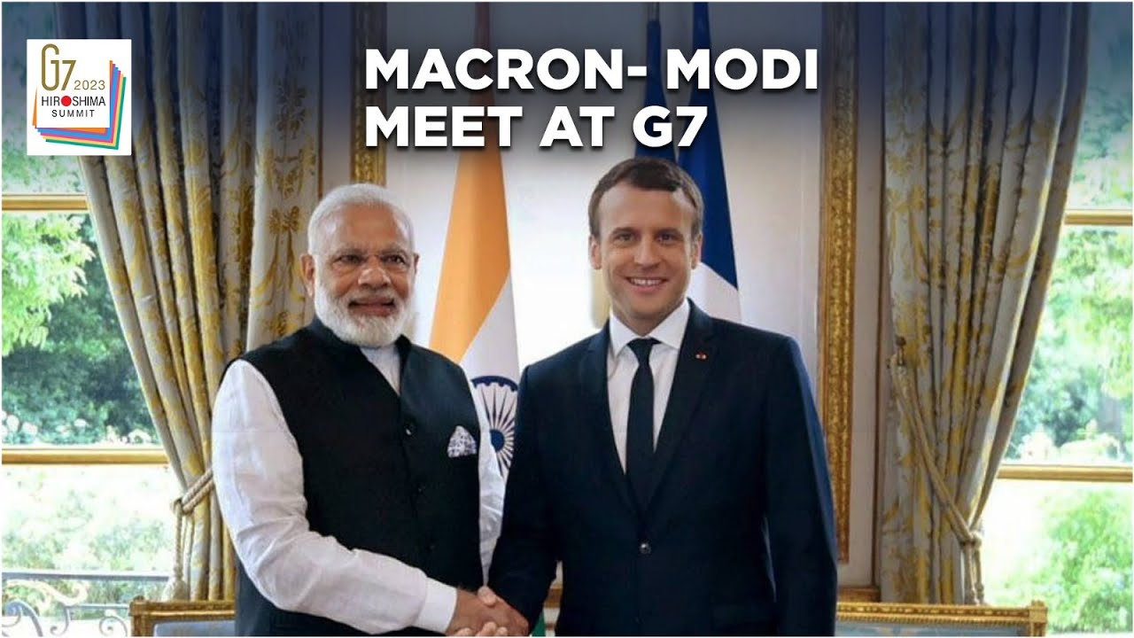 G7 Summit: French President Emmanuel Macron Meets Indian Prime Minister Narendra Modi | World News