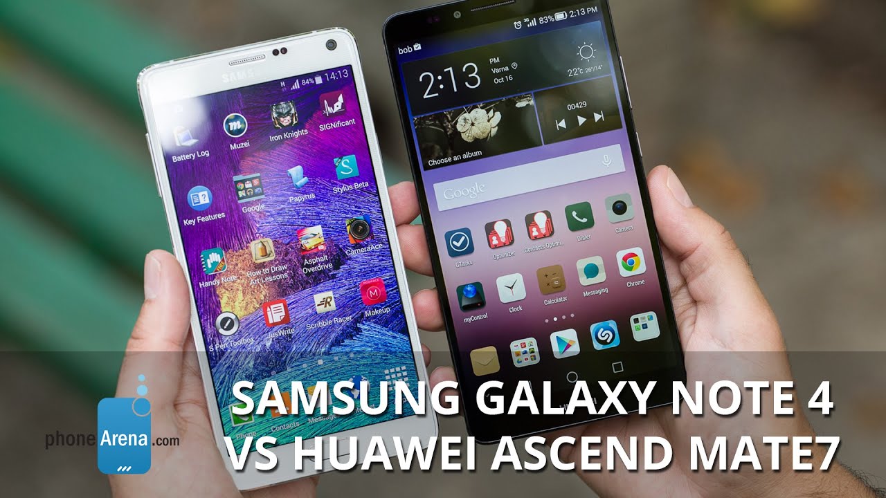 Samsung Galaxy Note 4 vs Huawei Ascend Mate7