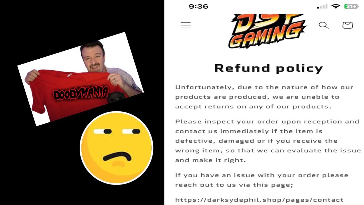 DSP Merch Store Return Policy Is Scummy. No Refunds & You Have To Pay To Ship Return Damage Items?