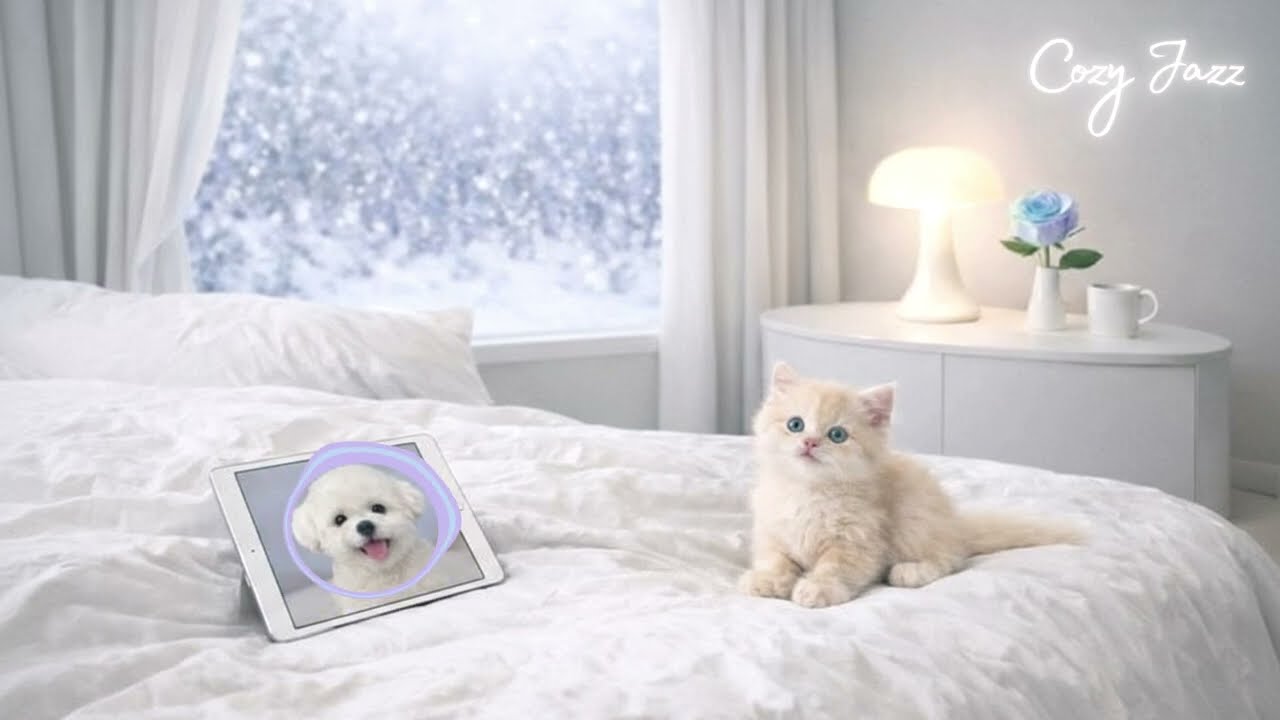 White Snowy Day ❄️🤍 Cozy Winter Jazz Playlist 🎶 하얀 눈 내린 날 포근한 겨울 재즈 