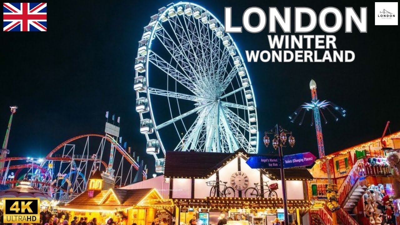 London's 🇬🇧 Winter Wonderland🎡2024: The Ultimate Christmas🎄Fun Park🎠 Experience in 4K HDR