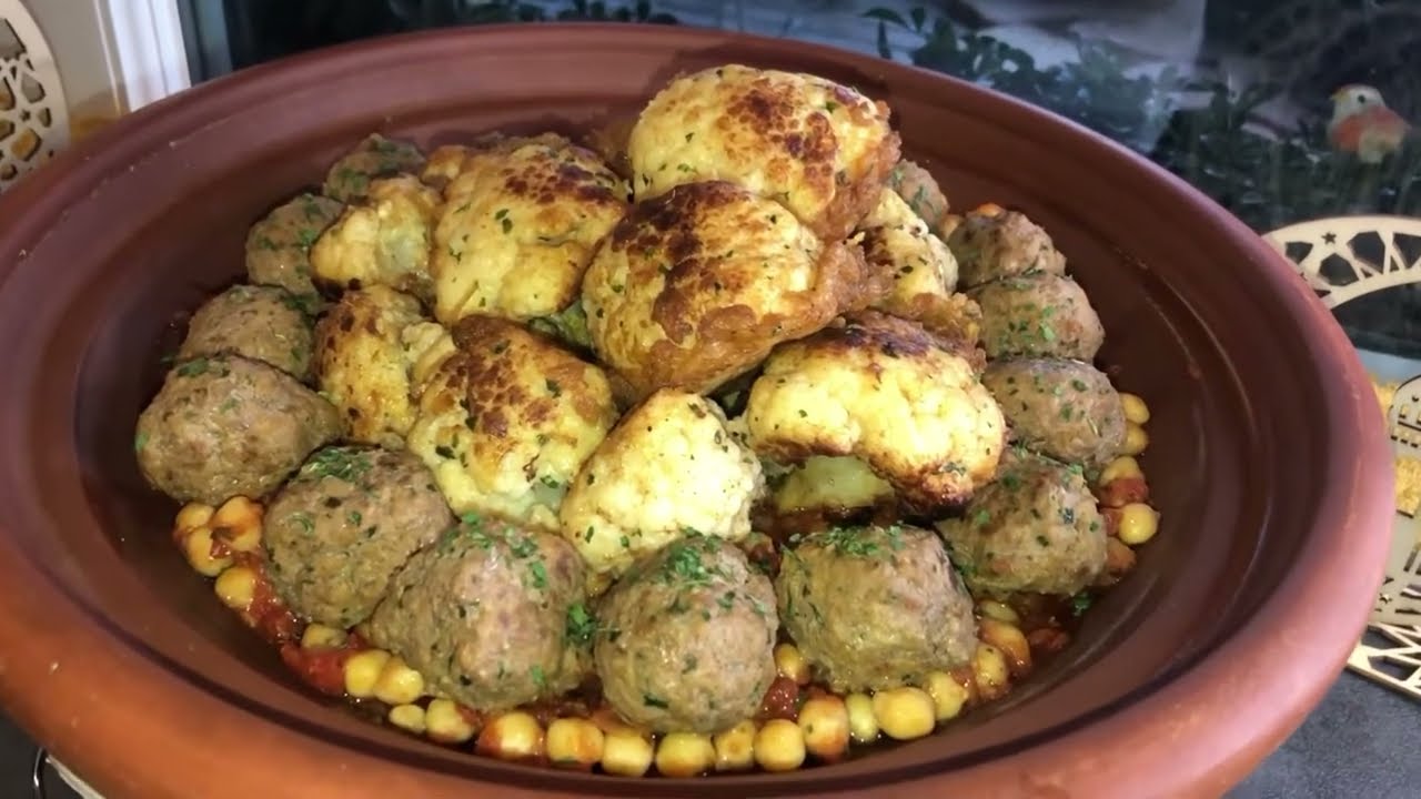 Tajine de viande hachée et chou-fleur recette facile et rapide ( طاجين اللحم المفروم و القرنبيط )