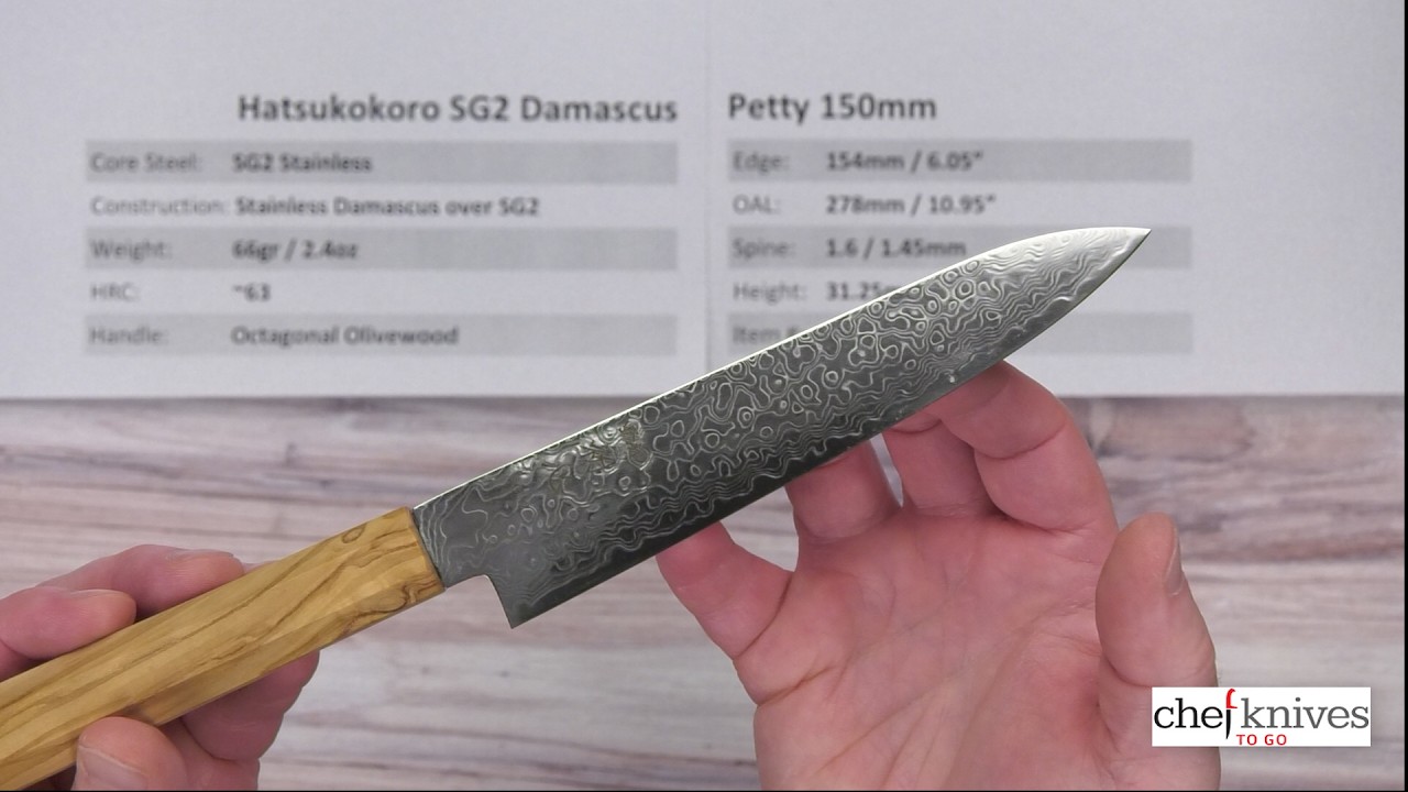 Hatsukokoro SG2 Damascus Petty 150mm Краткий обзор