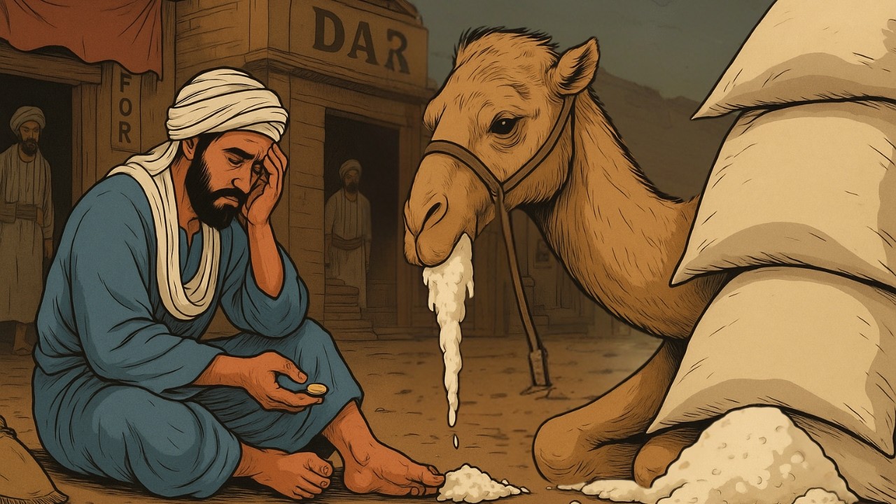 قصة تاجر الملح الذي خُدع في السوق، لكن جمَله انتقم له بحيلة عبقرية | قصة ستغير حياتك