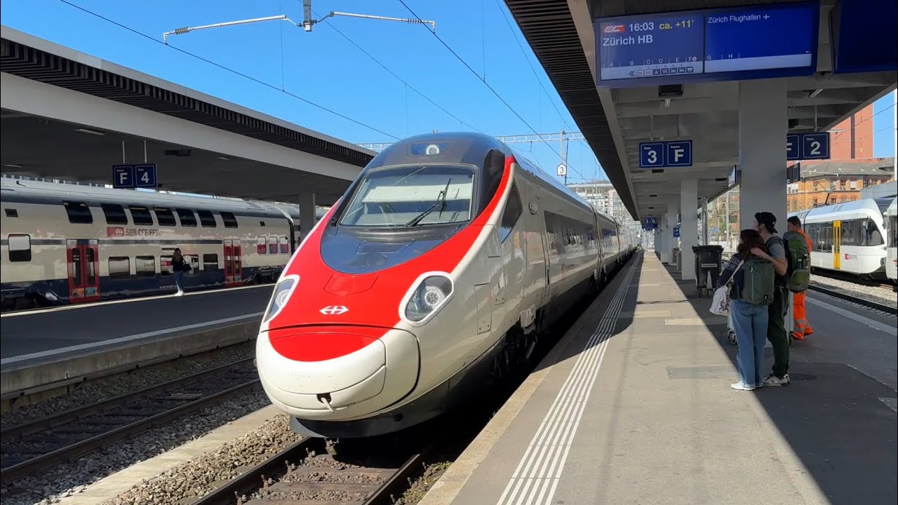 From Winterthur to Zurich Airport on the ETR610 Pendolino! Riding the Eurocity on a Short Route