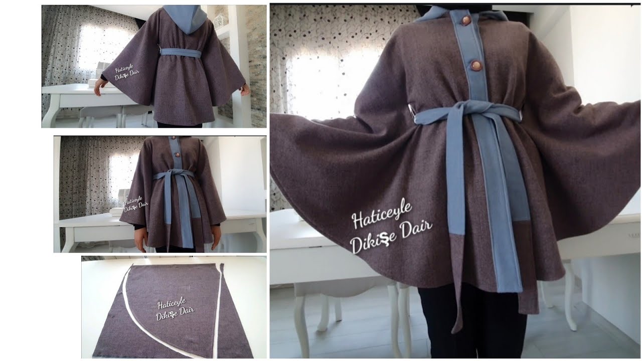 Kalıpsız Pratik Kaban Dikimi/Panço Dikimi/Terzi Olmaya Gerek Yok PONCHO COAT#kabandikimi#pançodikimi