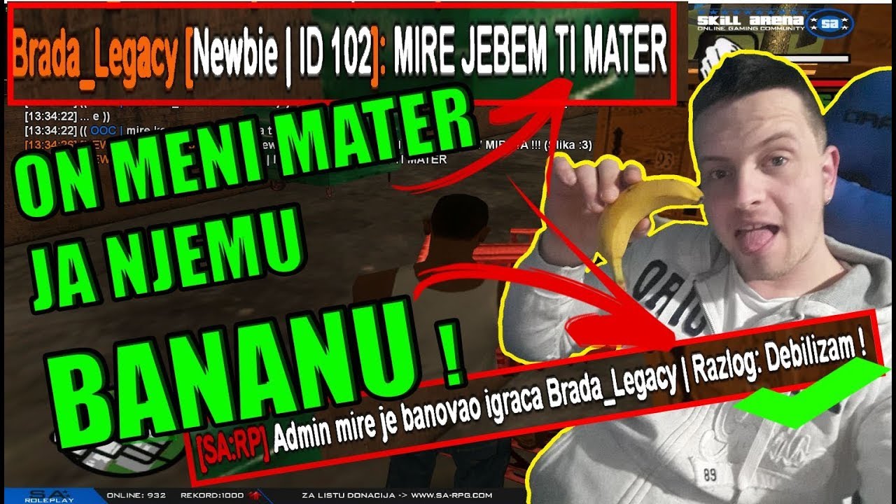 ON MENI MATER ,JA NJEMU BANANU | RESAVAMO IGRACE NA SERVERU | PAO JE BAN #PART1