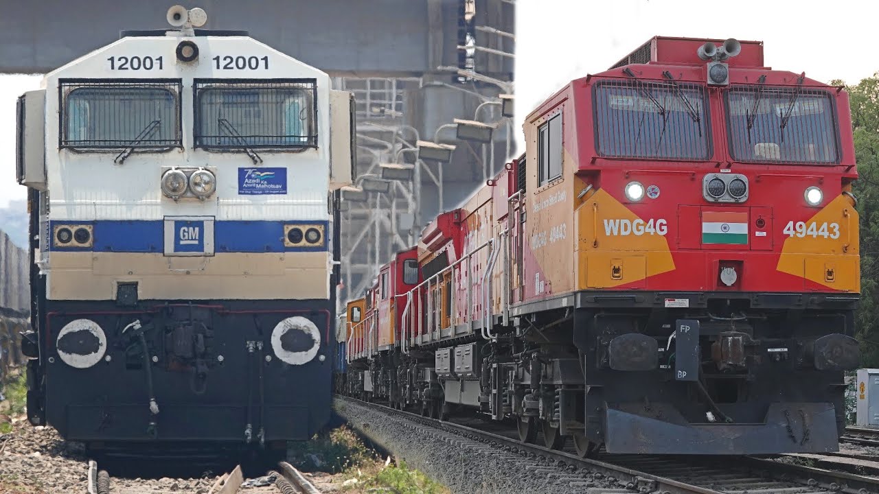 RAILFANNING at BAGALKOT| THE AMERICAN HUNKS| GM & GE DIESEL LOCOMOTIVES| INCREDIBLE INDIAN RAILWAYS