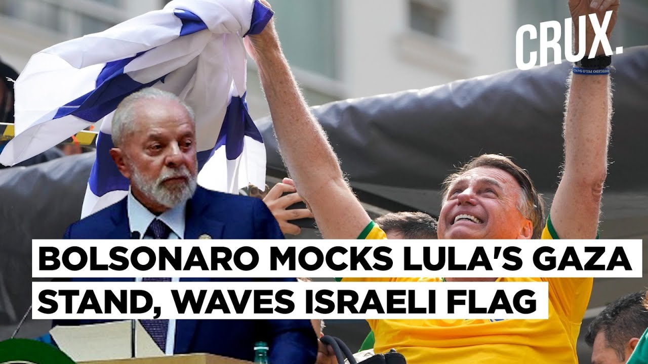 Bolsonaro Denies Coup Plot, Waves Israeli Flag At Rally After Brazil's Lula Slams 