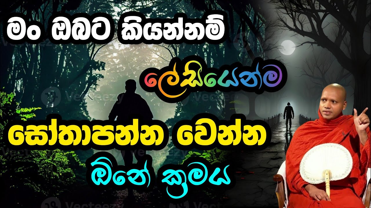 මං ඔබ‍ට කියන්නම් ලේසියෙන්ම සෝතාපන්න වෙන ක්‍රමය.හසලක සීලවිමල හිමි.Hasalaka Seelawimala Thero.