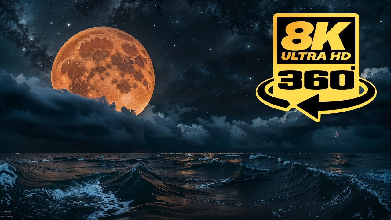 Man Builds UNREAL 8K 360° Ocean Under a BLOOD MOON