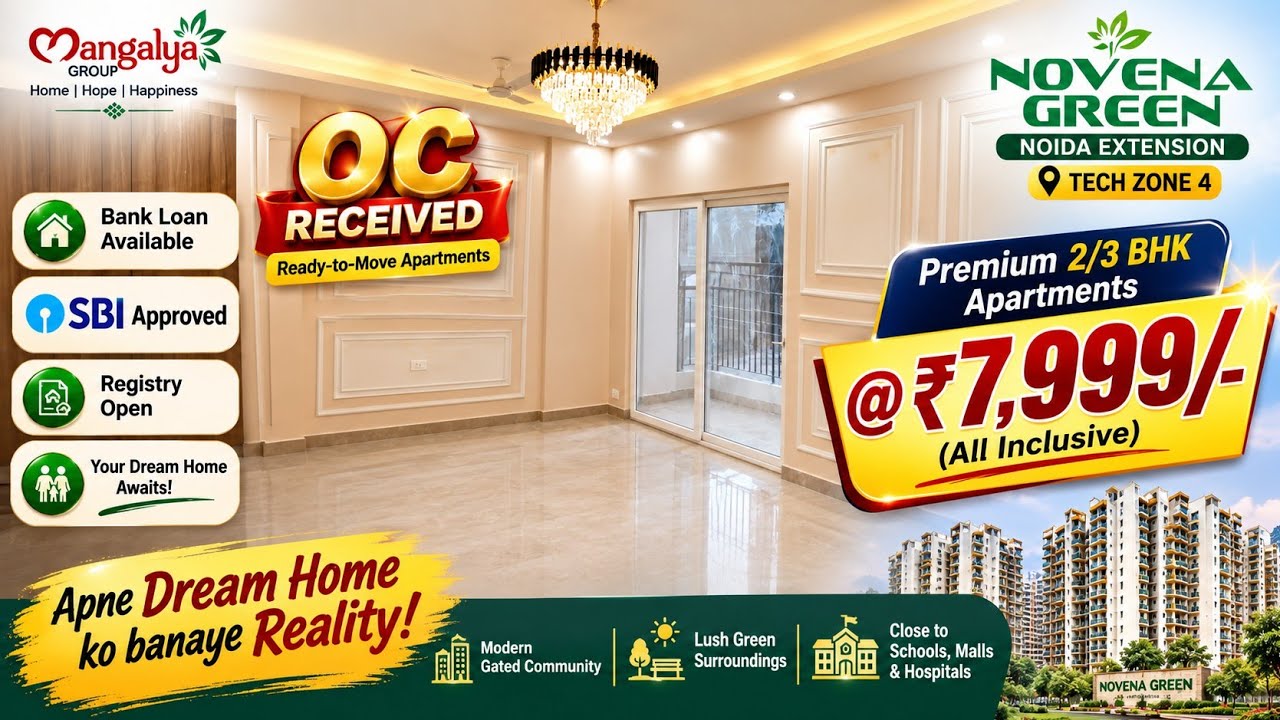 Novena Green !! OC Received, Registry Started, sbi finance, Family shifted.8076945627, UPRERAPRJ8646