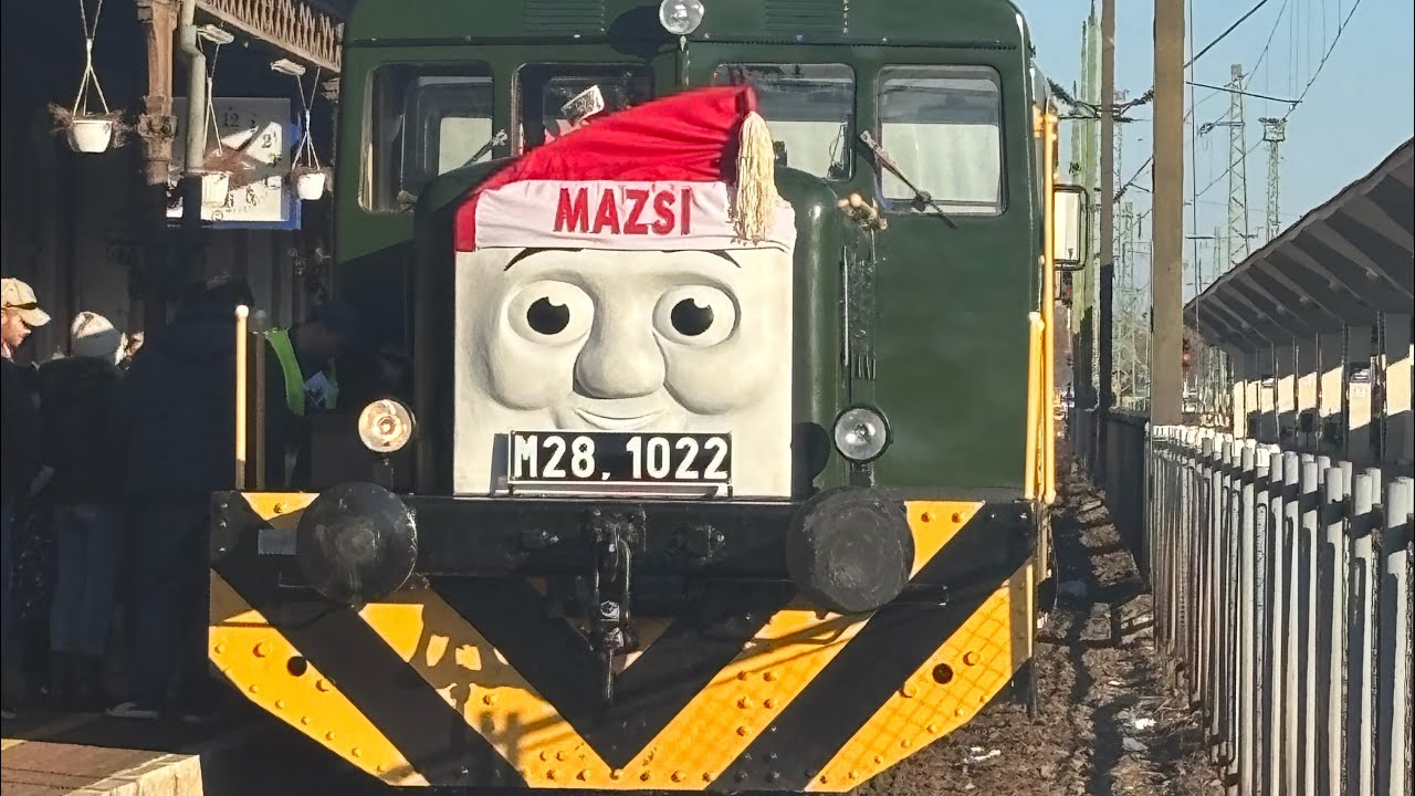 M28 1022 Mazsi Mikulás különvonat || Forgatás Rikárival