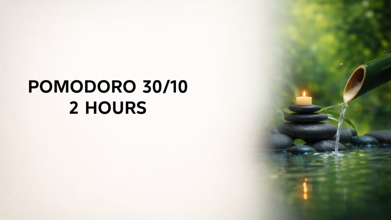 Pomodoro 30/10 – 2 Hours | Calm Zen Focus Timer