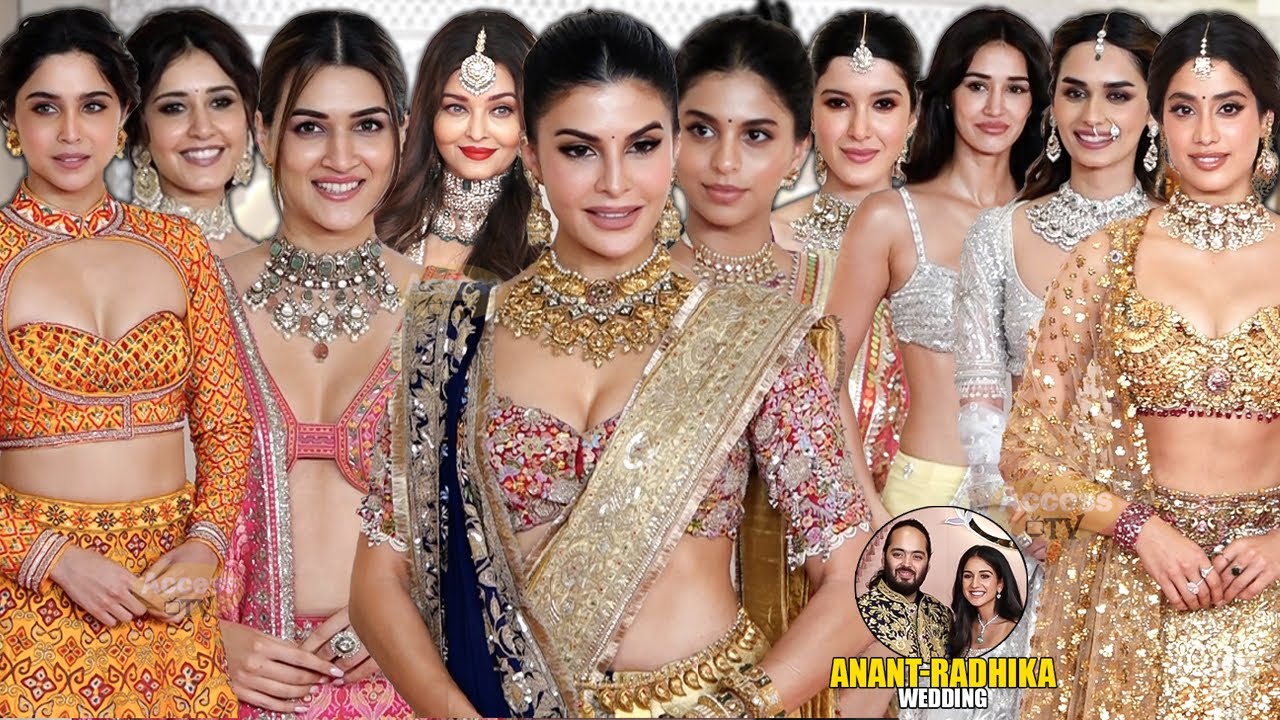 B-Town Actress Arrives At Anant Ambani-Radhika Merchant Wedding | Aishwarya,Jacqueline,Kriti,Janhvi