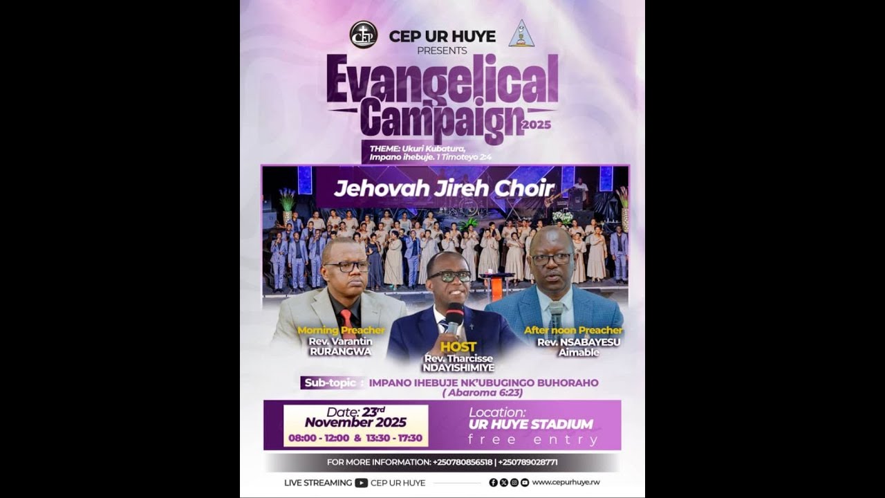 🔴LIVE CONCERT:JEHOVAH JIREH CHOIR MU IVUGABUTUMWA //UR HUYE CAMPUS.