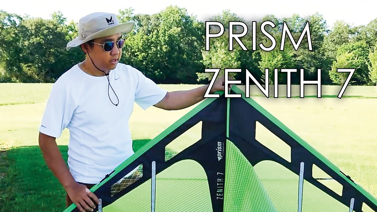 Prism Zenith 7 kite Aurora colorway with 20' tail