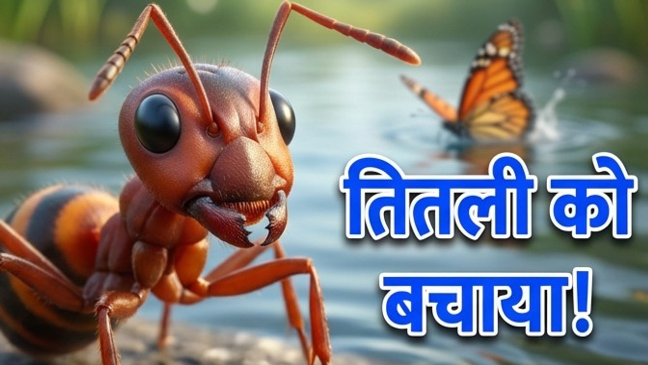 चींटी ने तितली को कैसे बचाया | दोस्ती की कहानी | Hindi Kahani Moral Stories