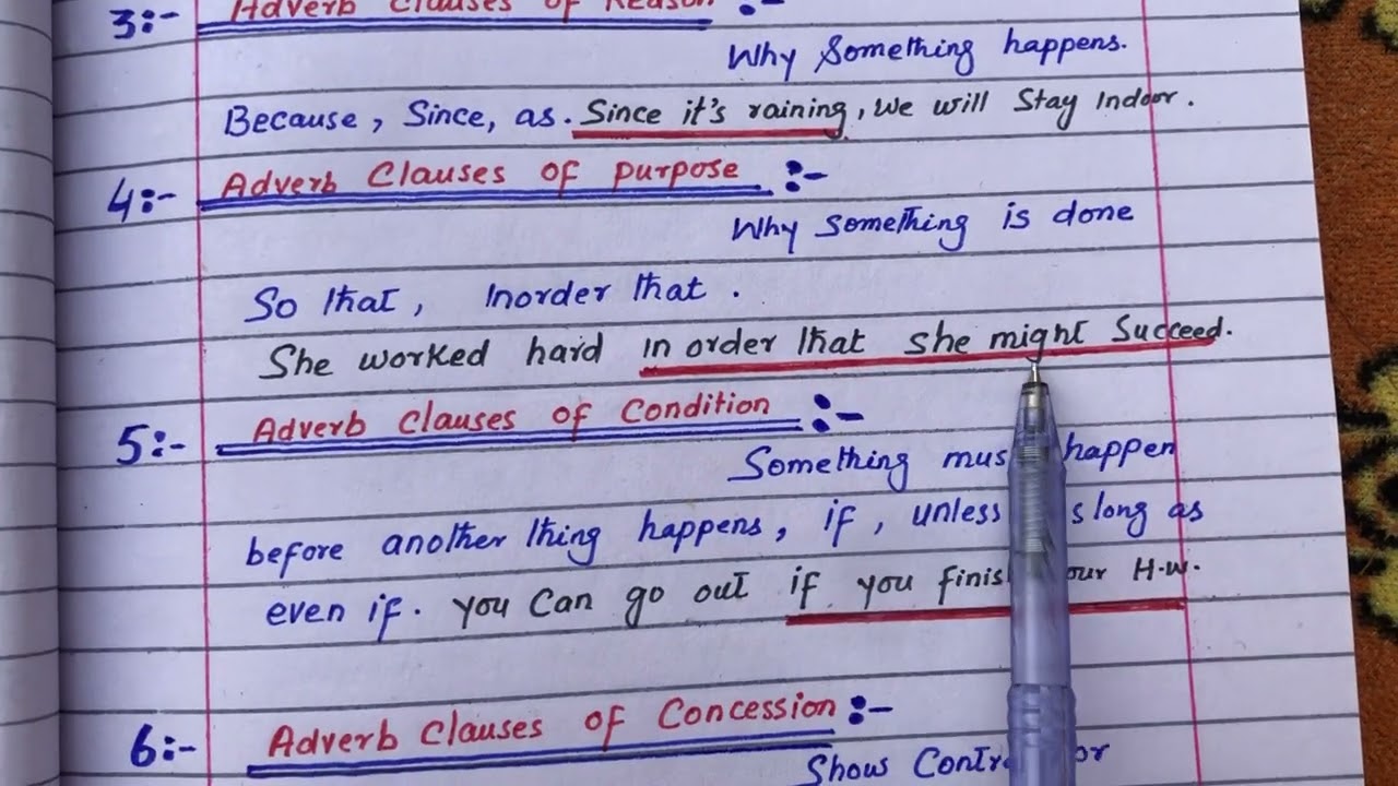 Adverb clause 