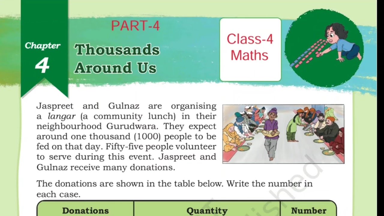 (PART-4) Thousands Around Us / Class-4 Maths Chapter-4 NCERT  Math Mela Explanation and Solution