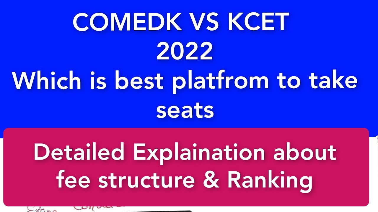 COMEDK Exam &Ranking related doubts explained in detail|KCET vs COMEDK which is better option