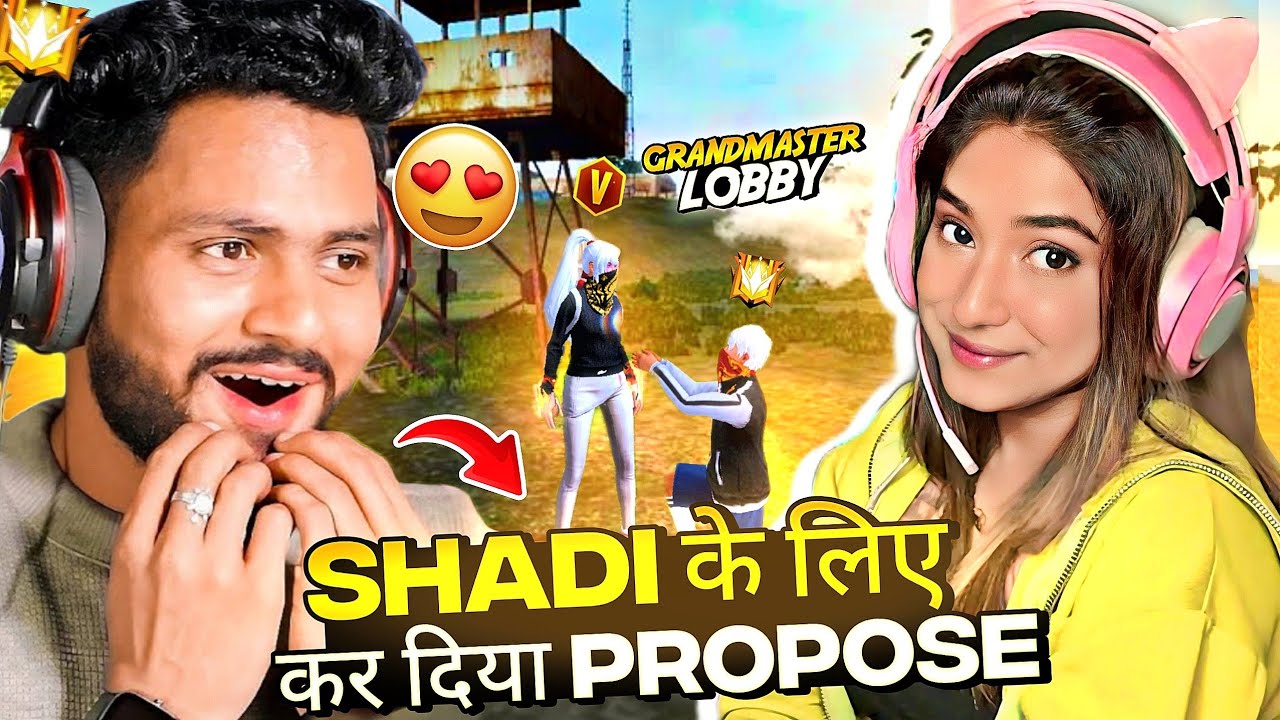V BAGDE YOUTUBER को बोली I LOVE YOU ❤️😍 PROPOSE KAR DIYA 🥰🔥 SHADI FIXED? 😱 - GARENA FREE FIRE