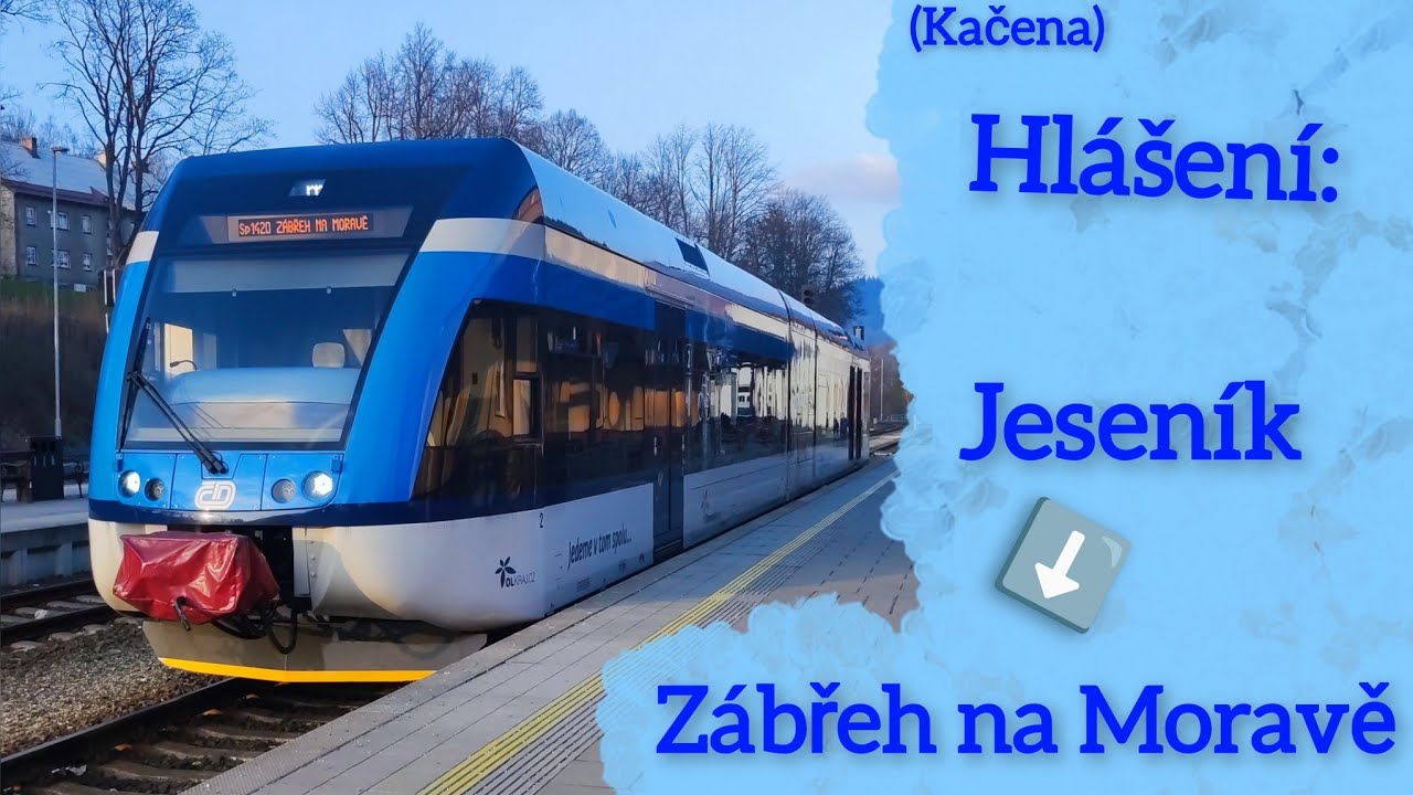 Hlášení ve spěšném vlaku Jeseník ➡️ Zábřeh na Moravě
